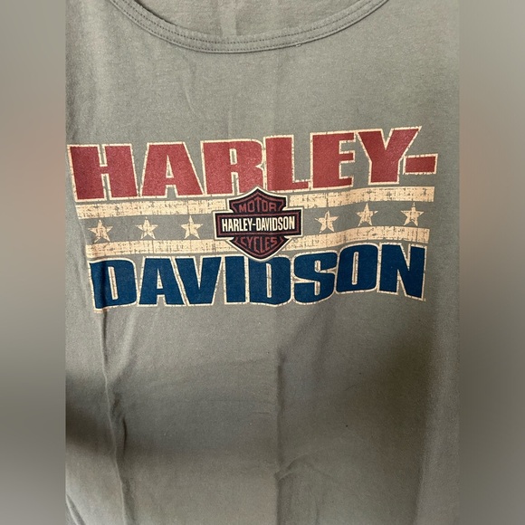Harley Davidson Army Green Tank Top - Picture 3 of 7